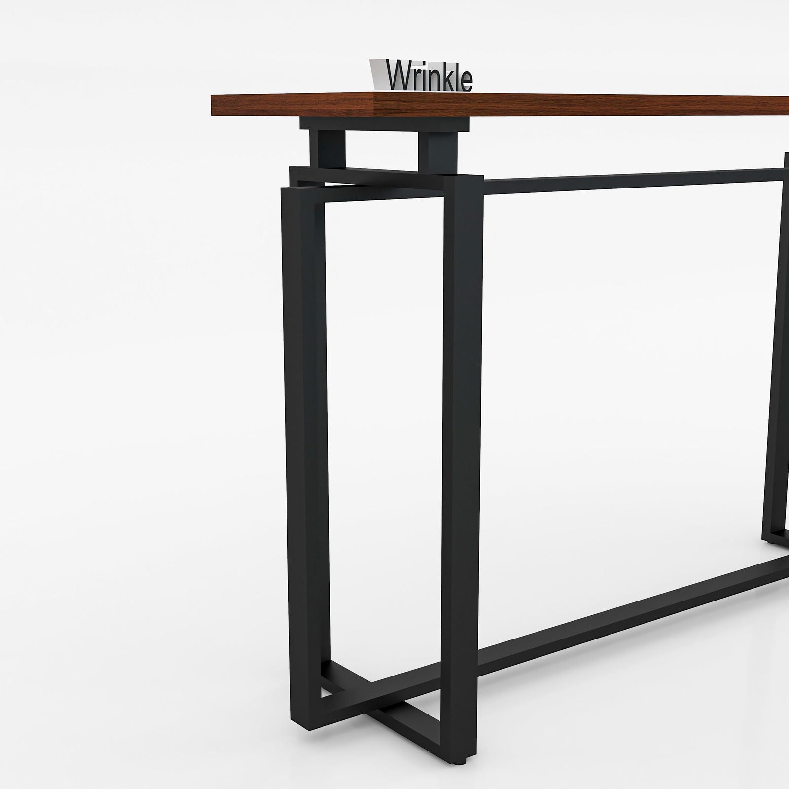 Sheesham Wood Console Table With Black Frame Metal - Furnishiaa -  -